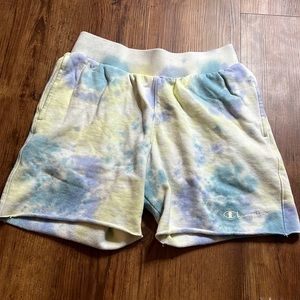 Champion pastel tie dye sweat shorts